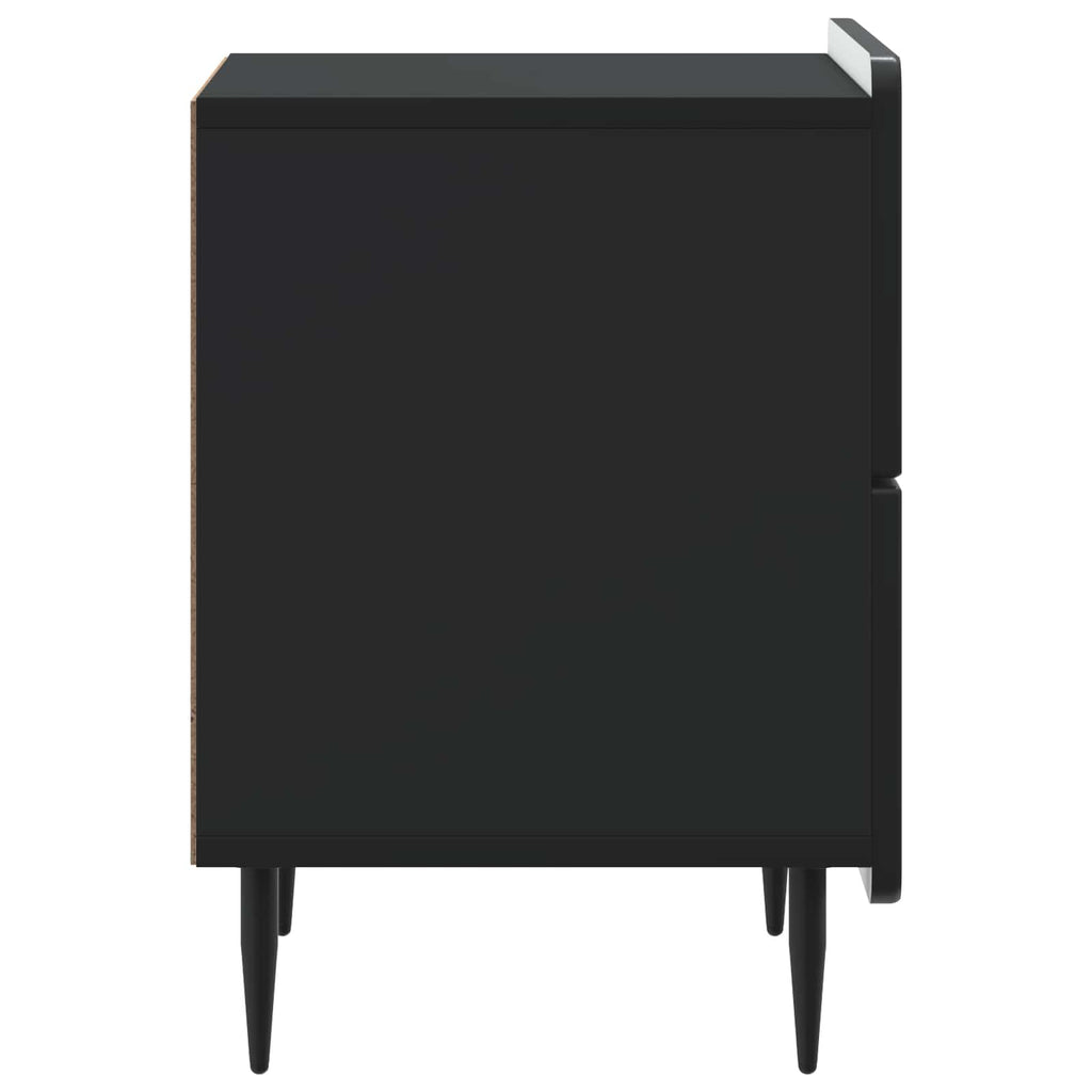 Nachttisch 2 pcs Schwarz 43 x 34,5 x 49,5 cm Holzwerkstoff
