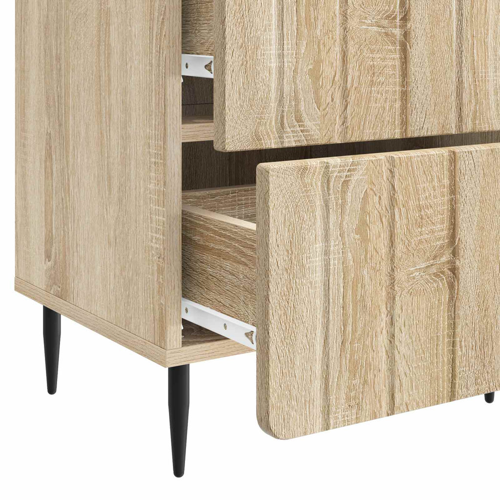 Nachttisch 2 pcs Sonoma-Eiche 43 x 34,5 x 49,5 cm Holzwerkstoff