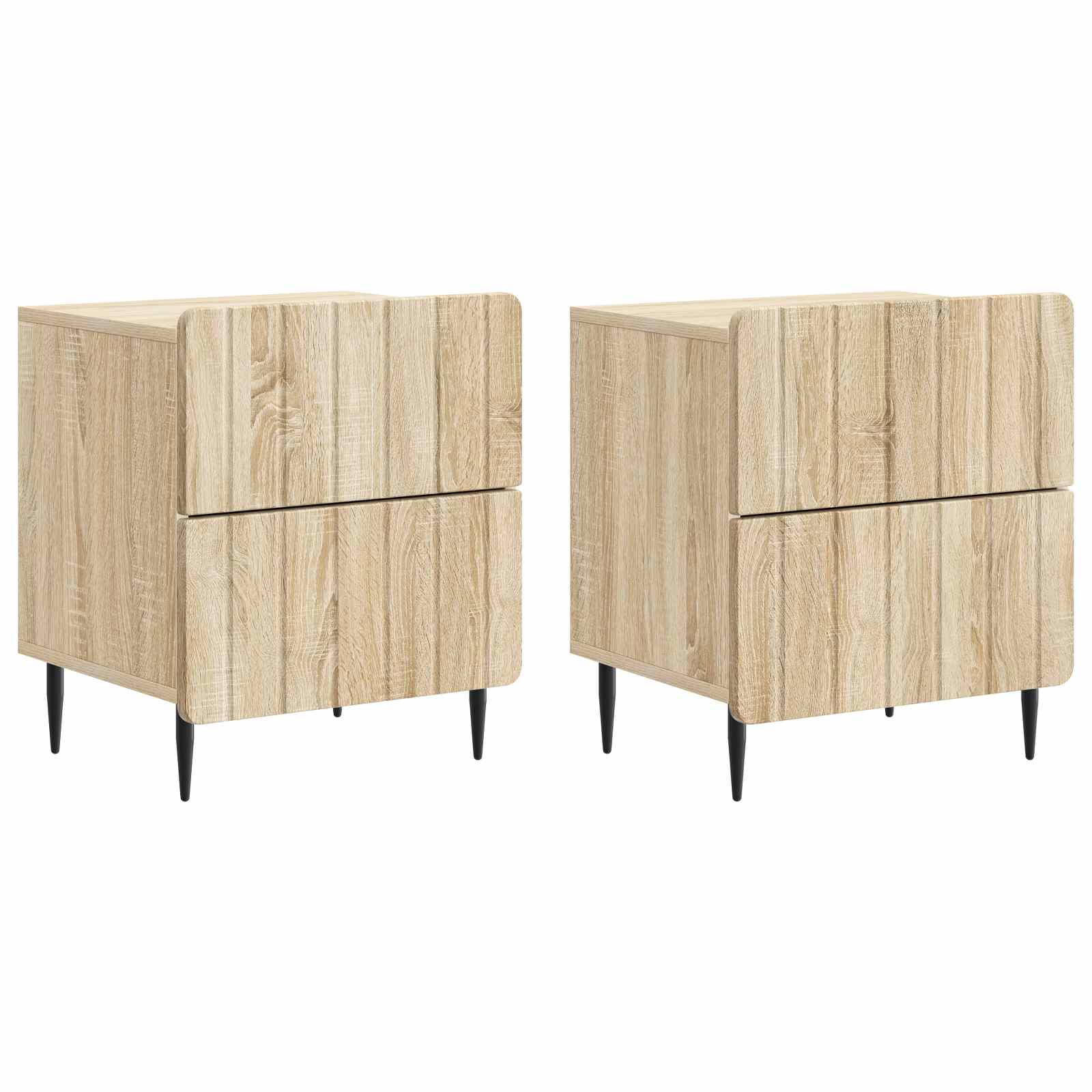 Nachttisch 2 pcs Sonoma-Eiche 43 x 34,5 x 49,5 cm Holzwerkstoff