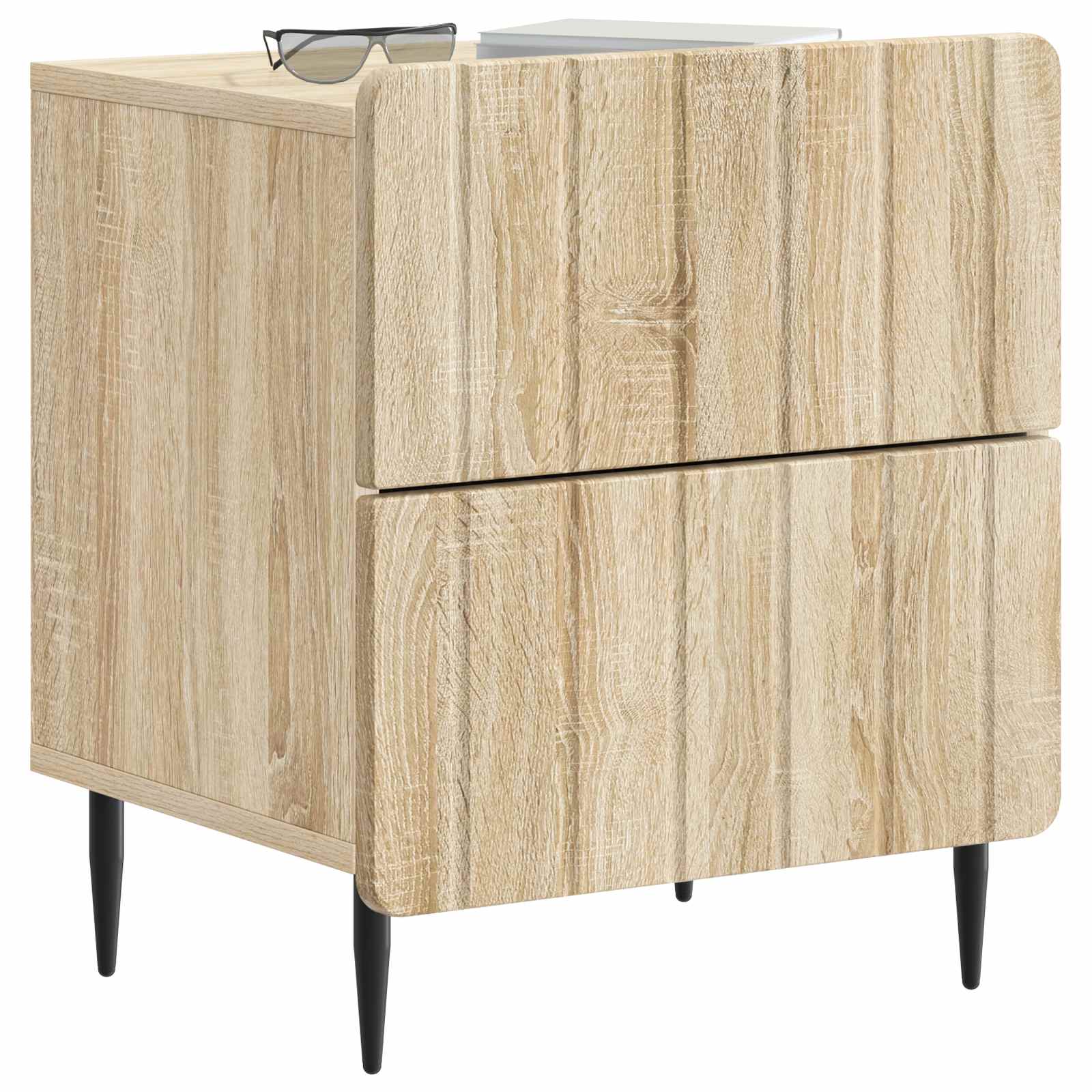 Nachttisch 2 pcs Sonoma-Eiche 43 x 34,5 x 49,5 cm Holzwerkstoff