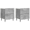 Nachttisch 2 pcs Betongrau 43 x 34,5 x 49,5 cm Holzwerkstoff