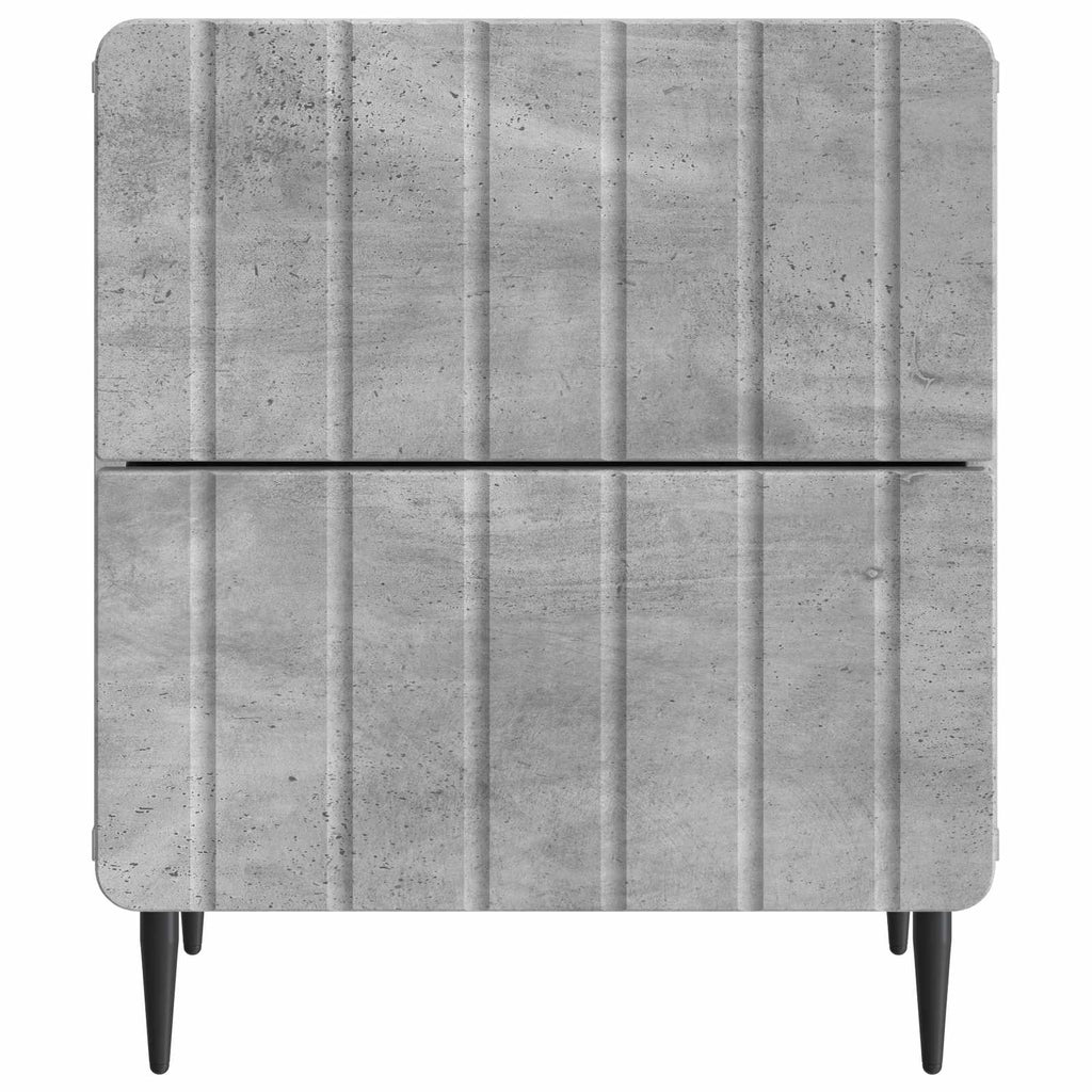 Nachttisch 2 pcs Betongrau 43 x 34,5 x 49,5 cm Holzwerkstoff