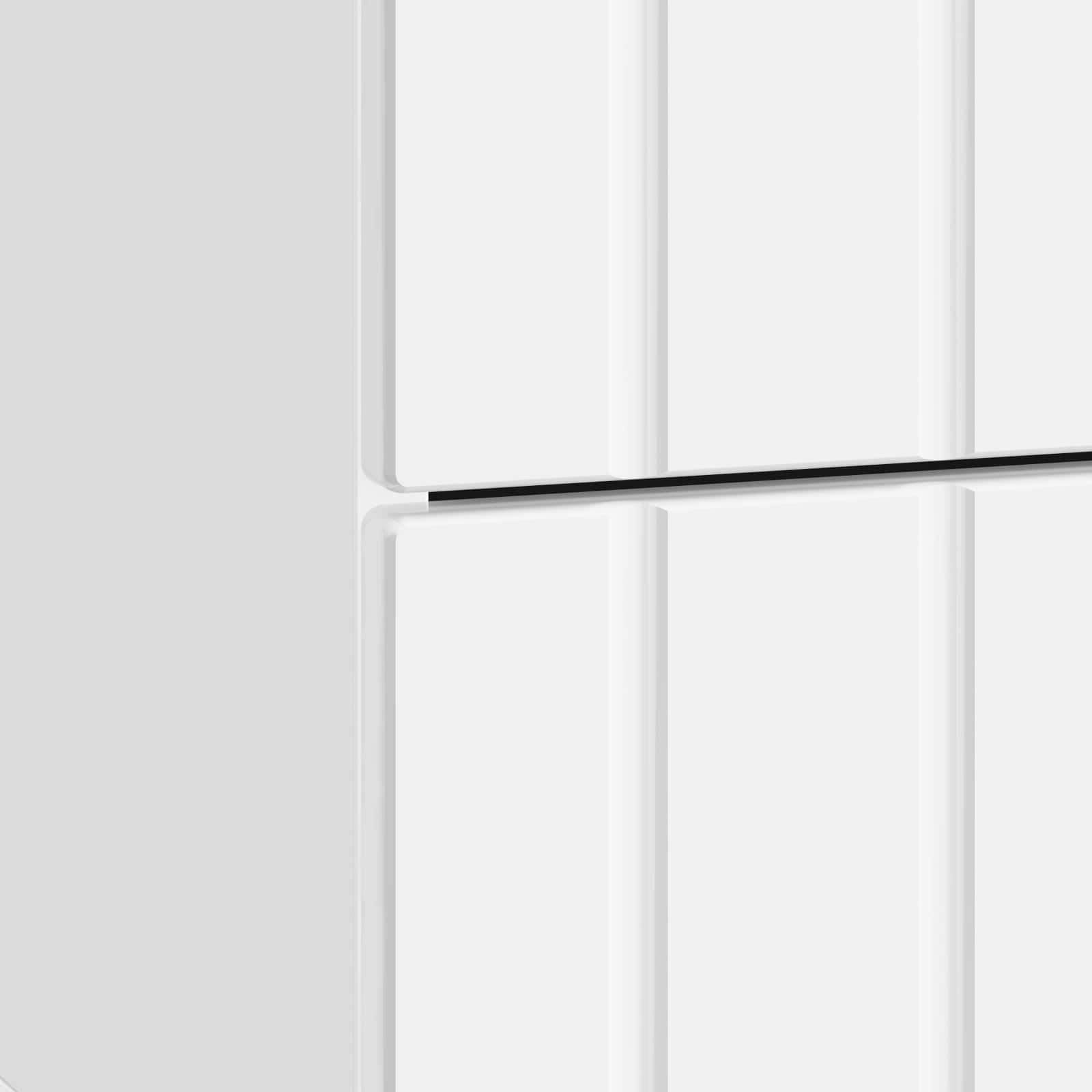Nachttisch 2 pcs Hochglanz Weiß 43 x 34,5 x 49,5 cm