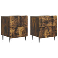 Nachttisch 2 pcs Geräucherte Eiche 43 x 34,5 x 49,5 cm