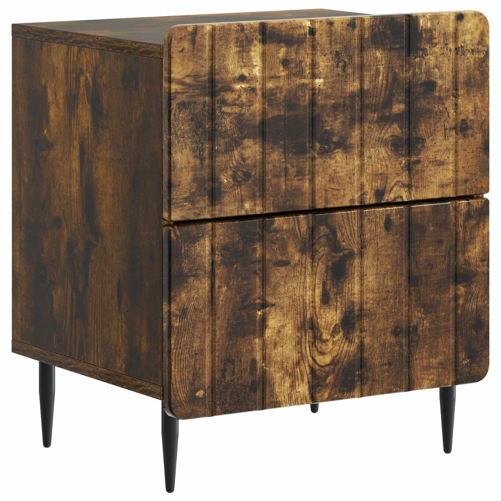 Nachttisch 2 pcs Geräucherte Eiche 43 x 34,5 x 49,5 cm