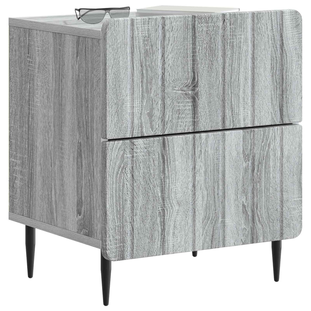Nachttisch Graues Sonoma 43 x 34,5 x 49,5 cm Holzwerkstoff