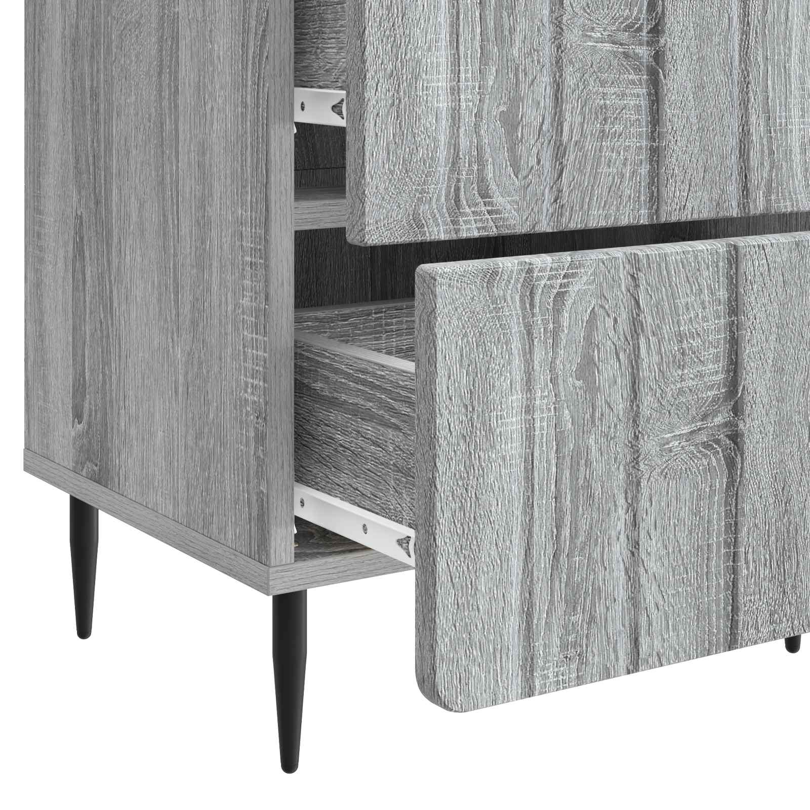 Nachttisch 2 pcs Graues Sonoma 43 x 34,5 x 49,5 cm