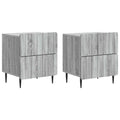 Nachttisch 2 pcs Graues Sonoma 43 x 34,5 x 49,5 cm