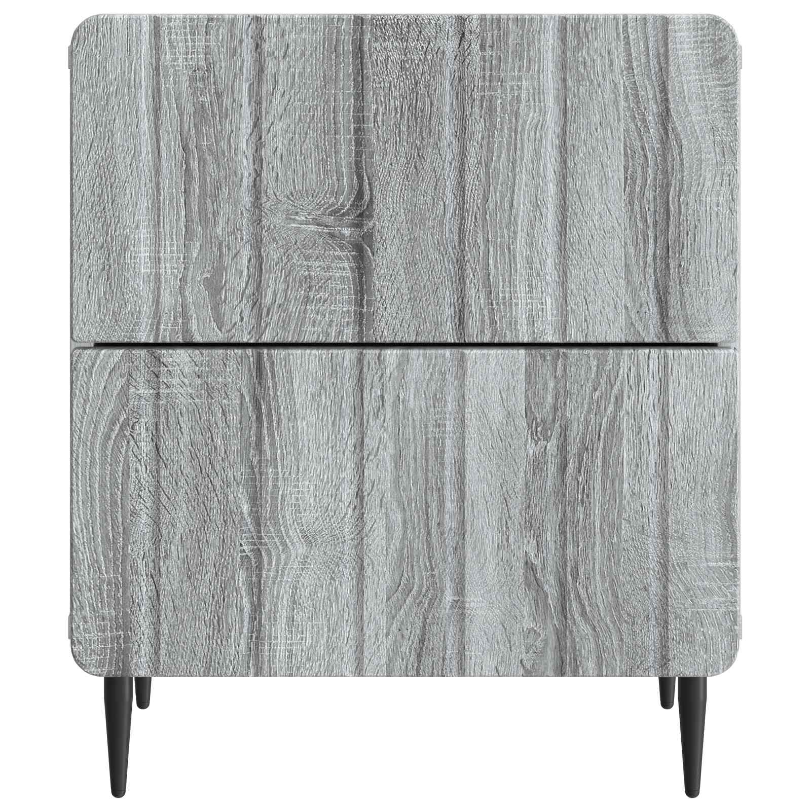 Nachttisch 2 pcs Graues Sonoma 43 x 34,5 x 49,5 cm