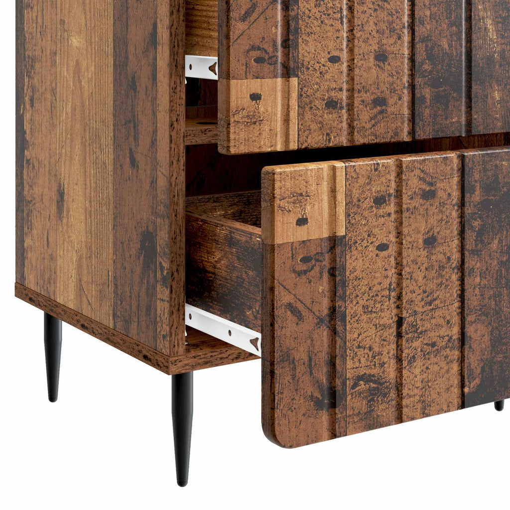 Nachttisch 2 pcs Altholz 43 x 34,5 x 49,5 cm Holzwerkstoff