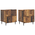 Nachttisch 2 pcs Altholz 43 x 34,5 x 49,5 cm Holzwerkstoff