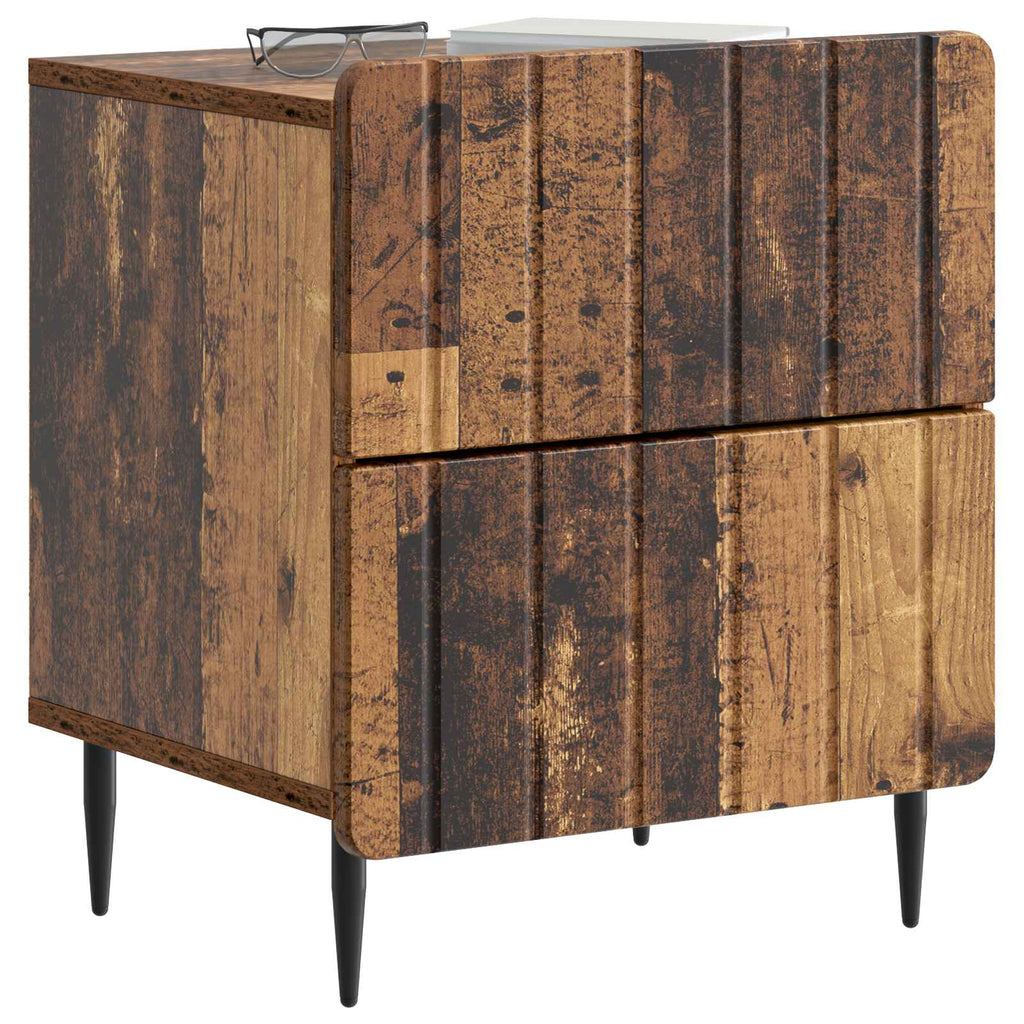 Nachttisch 2 pcs Altholz 43 x 34,5 x 49,5 cm Holzwerkstoff
