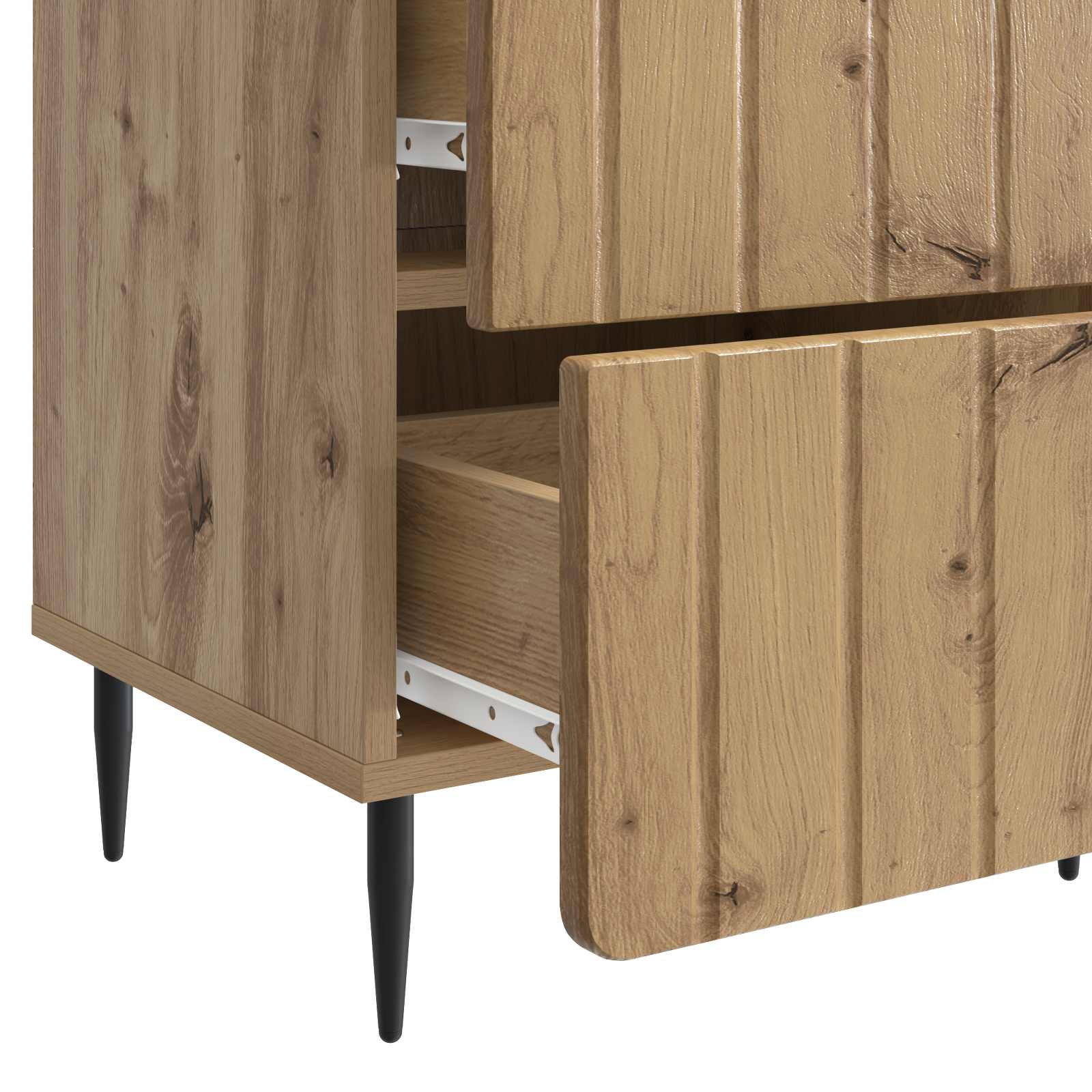 Nachttisch 2 pcs Artisan-Eiche 43 x 34,5 x 49,5 cm