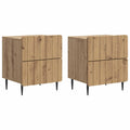 Nachttisch 2 pcs Artisan-Eiche 43 x 34,5 x 49,5 cm