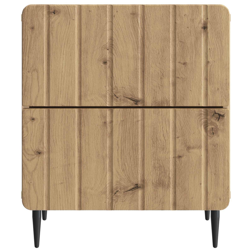 Nachttisch 2 pcs Artisan-Eiche 43 x 34,5 x 49,5 cm