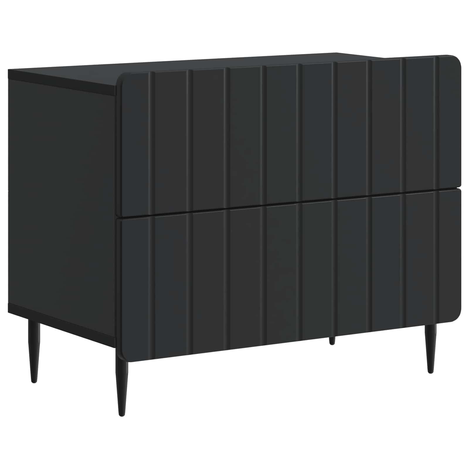 Nachttisch Schwarz 62 x 34,5 x 49,5 cm Holzwerkstoff