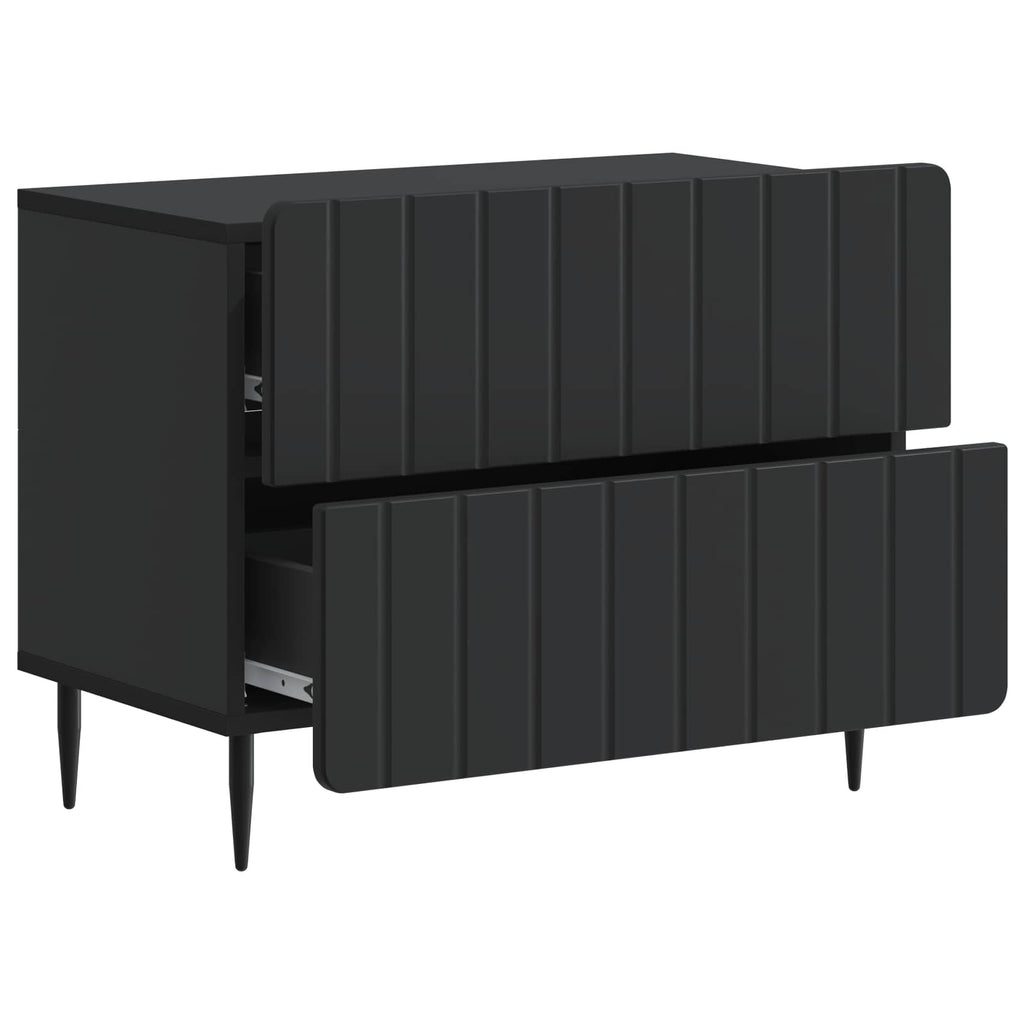 Nachttisch Schwarz 62 x 34,5 x 49,5 cm Holzwerkstoff