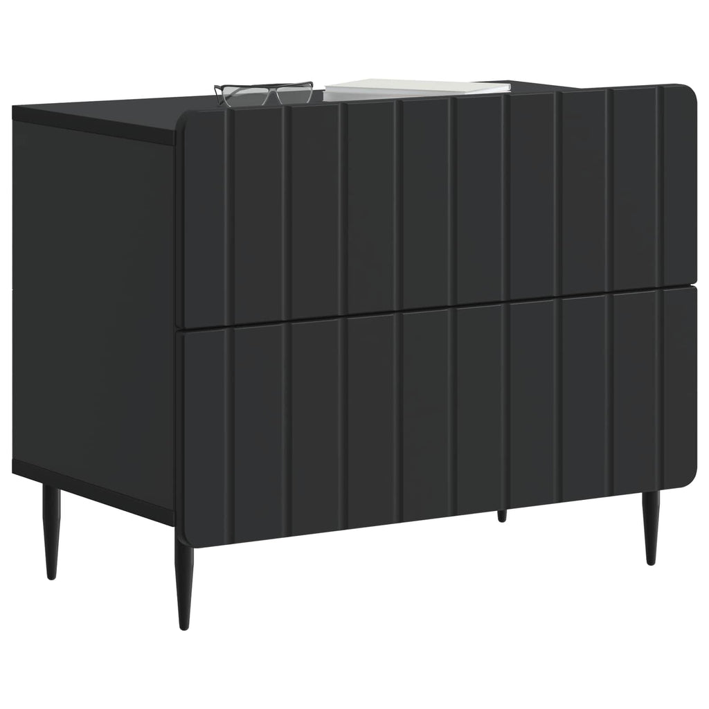 Nachttisch Schwarz 62 x 34,5 x 49,5 cm Holzwerkstoff