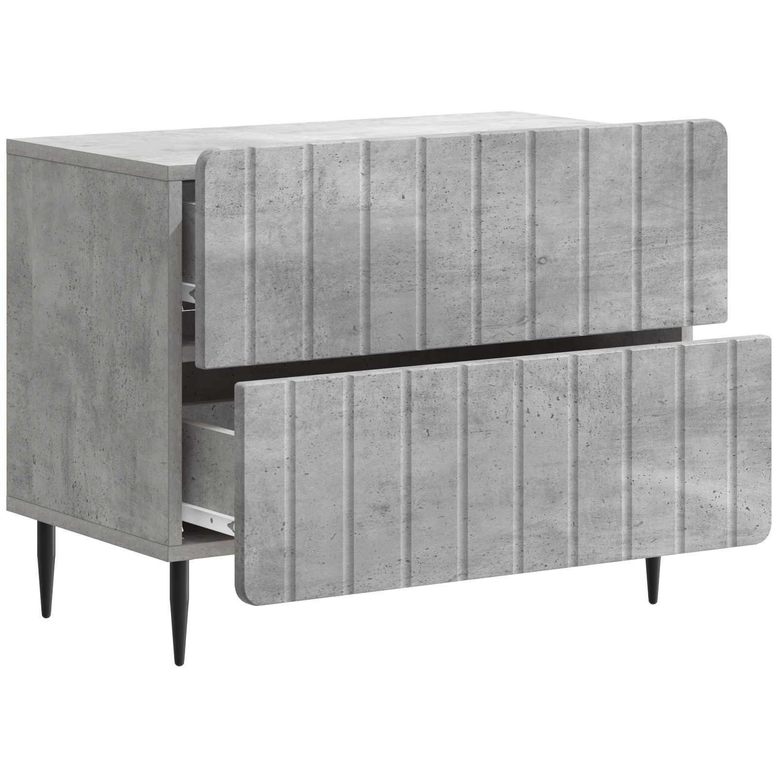 Nachttisch Betongrau 62 x 34,5 x 49,5 cm Holzwerkstoff