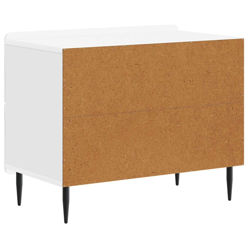 Nachttisch Hochglanz Weiß 62 x 34,5 x 49,5 cm Holzwerkstoff