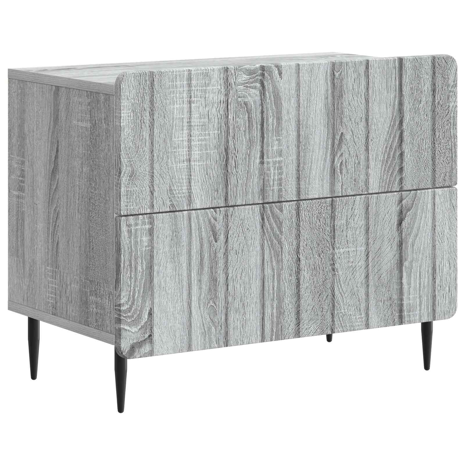 Nachttisch Graues Sonoma 62 x 34,5 x 49,5 cm Holzwerkstoff