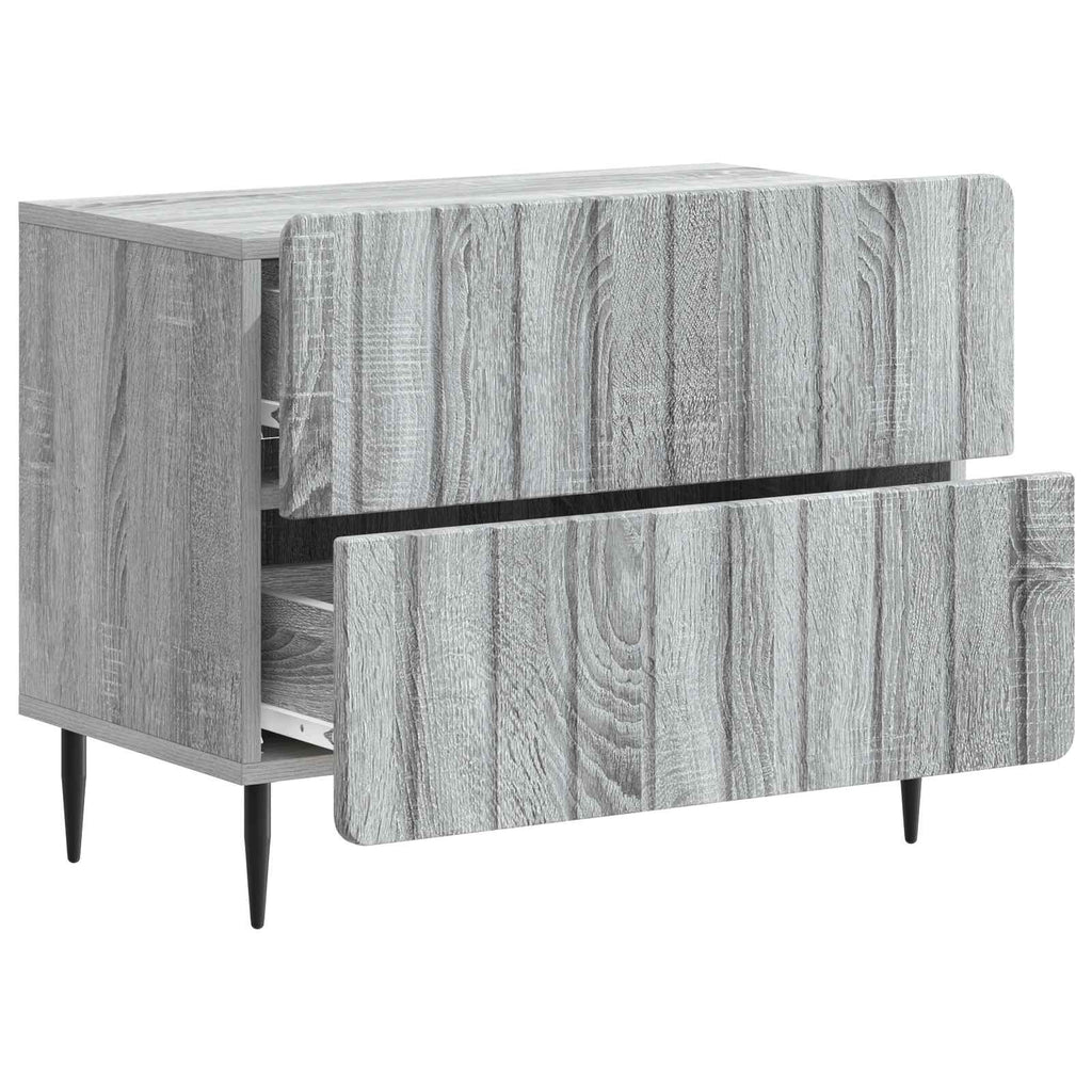 Nachttisch Graues Sonoma 62 x 34,5 x 49,5 cm Holzwerkstoff
