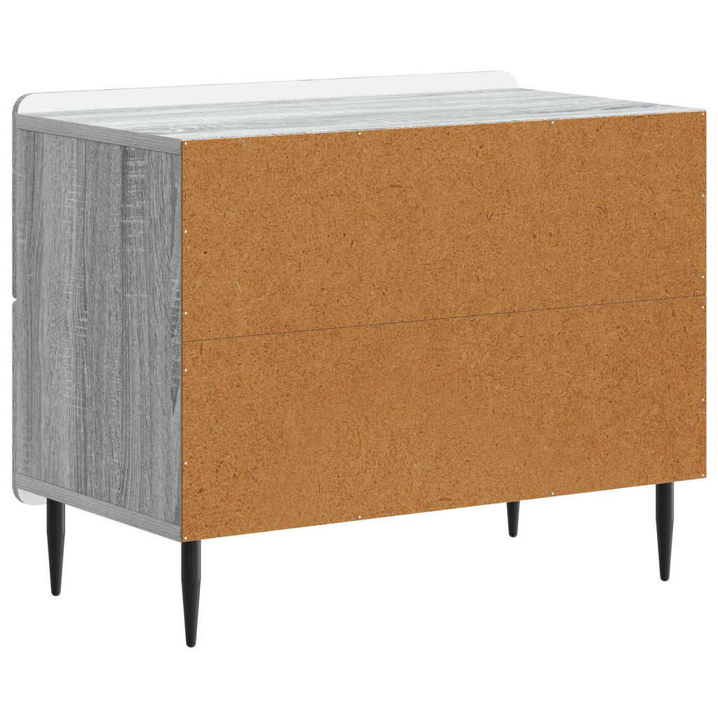 Nachttisch Graues Sonoma 62 x 34,5 x 49,5 cm Holzwerkstoff