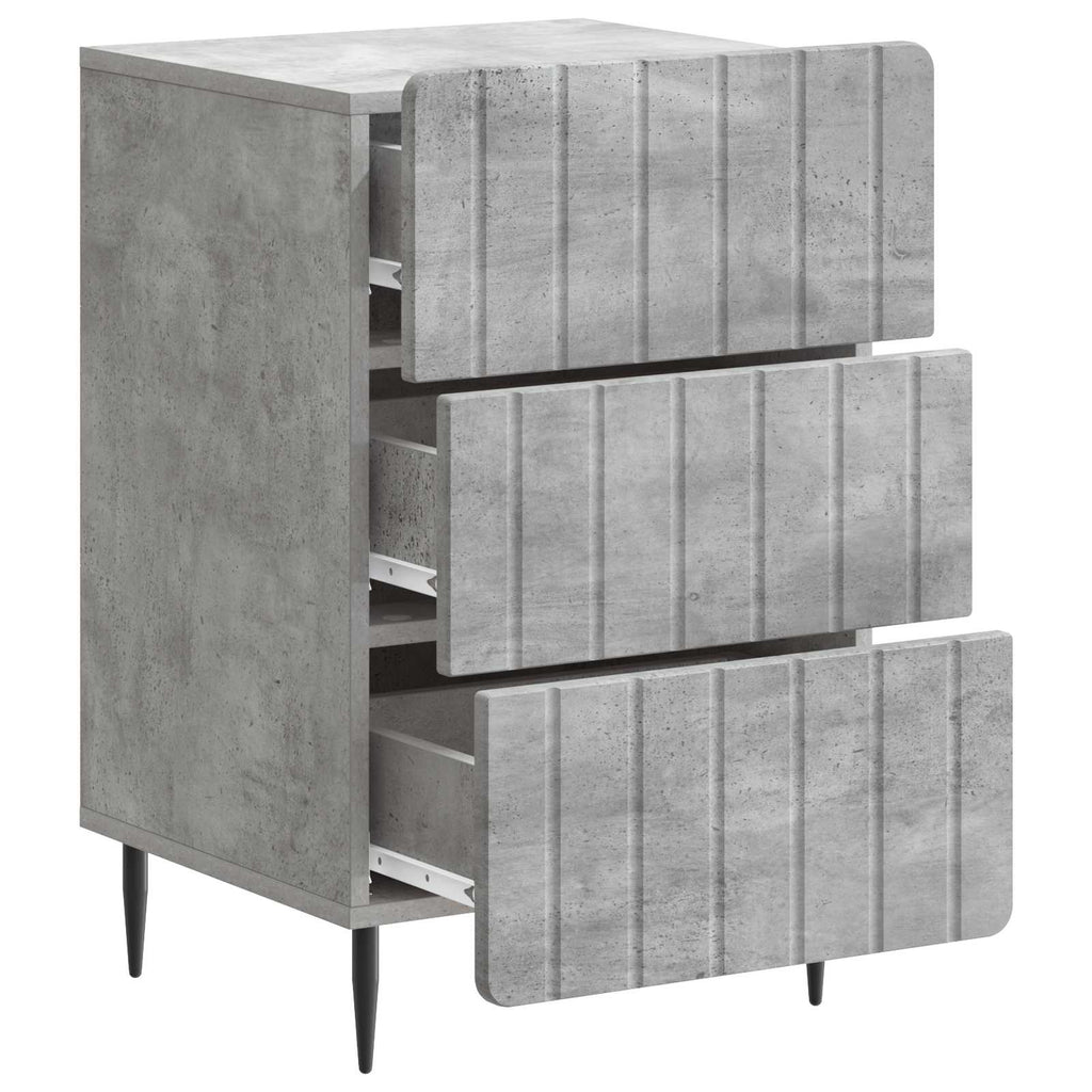 Nachttisch Betongrau 43 x 41 x 68 cm Holzwerkstoff