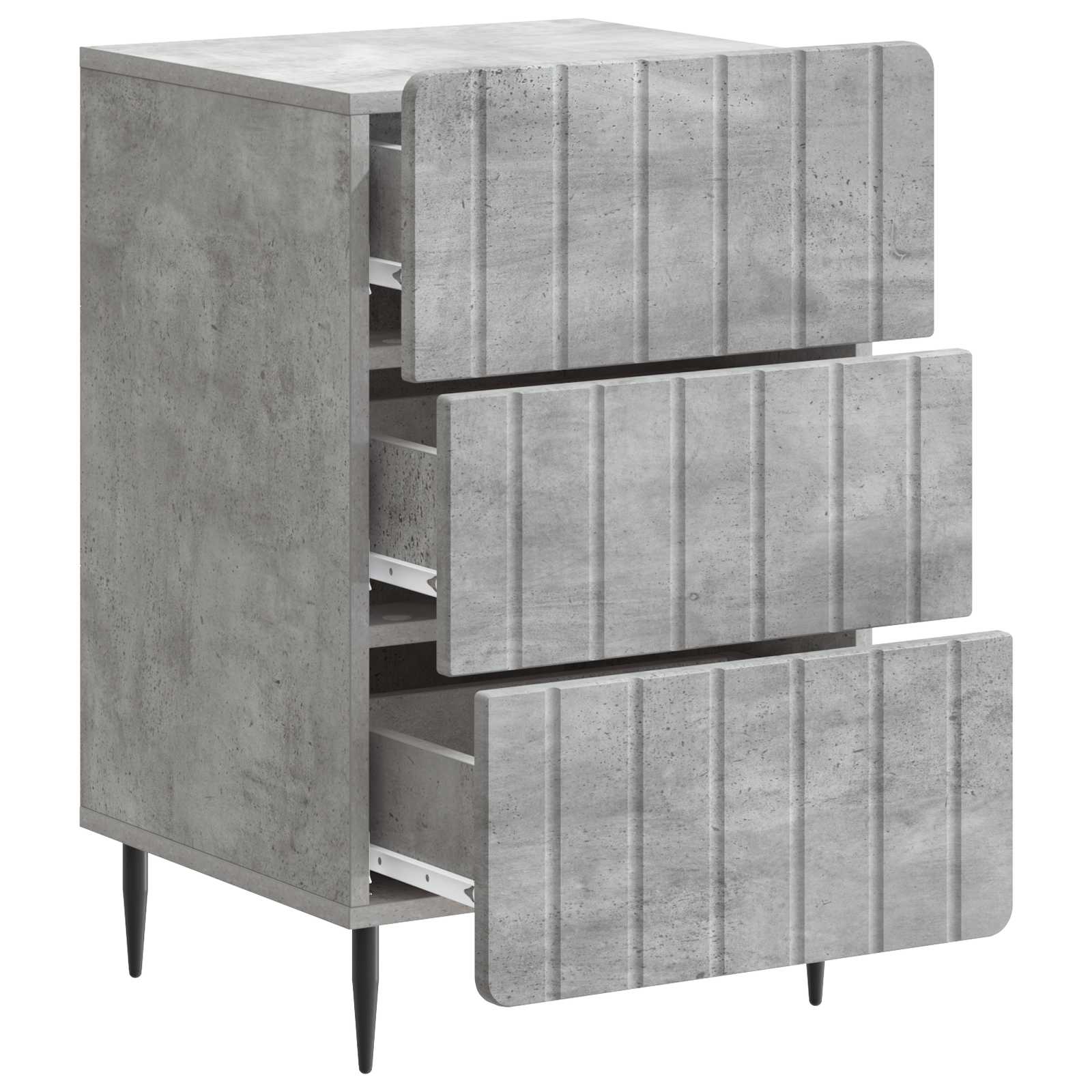 Nachttisch Betongrau 43 x 41 x 68 cm Holzwerkstoff