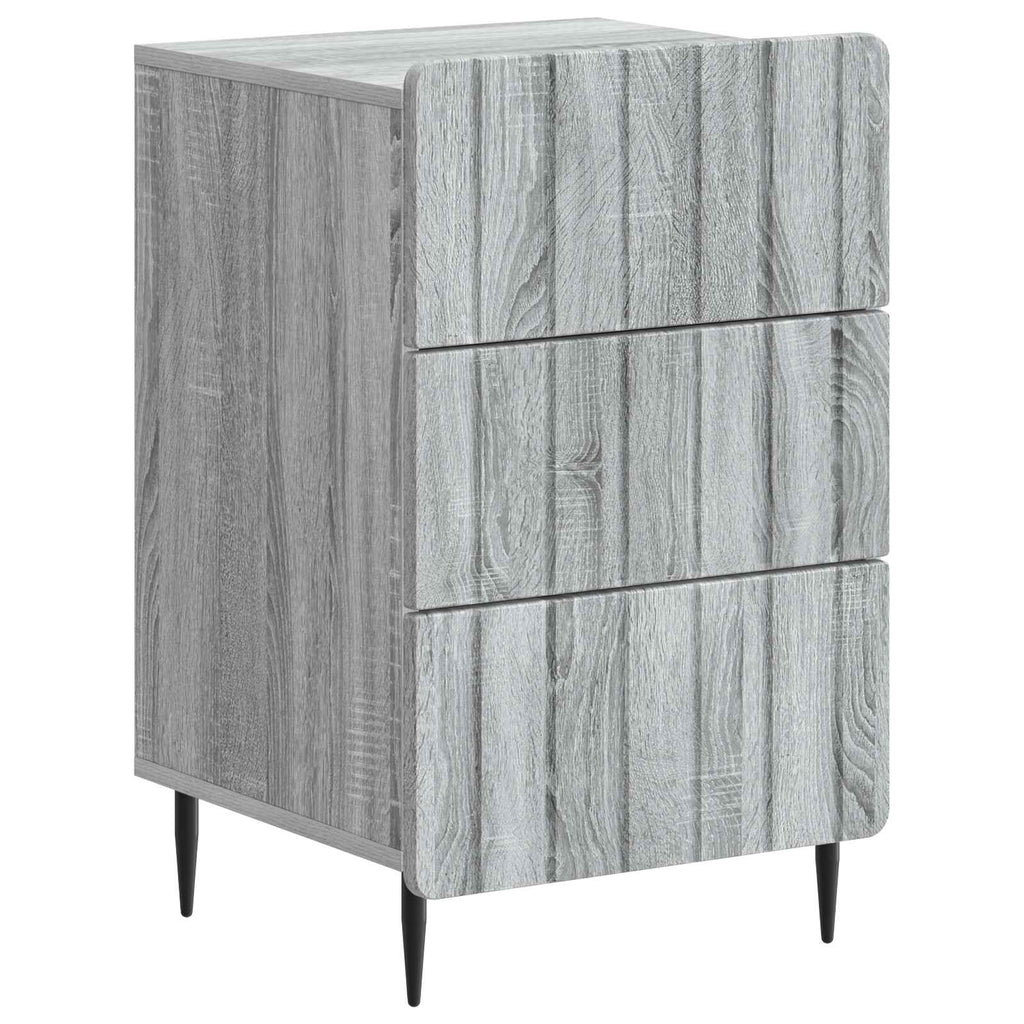 Nachttisch Graues Sonoma 43 x 41 x 68 cm Holzwerkstoff