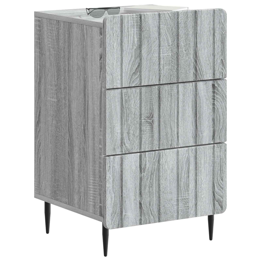 Nachttisch Graues Sonoma 43 x 41 x 68 cm Holzwerkstoff