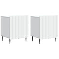 Nachttisch 2 pcs Weiß 43 x 34,5 x 52 cm Holzwerkstoff