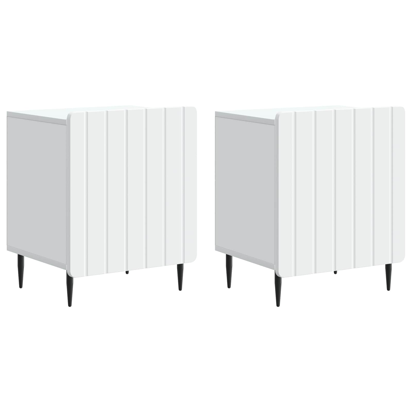 Nachttisch 2 pcs Weiß 43 x 34,5 x 52 cm Holzwerkstoff