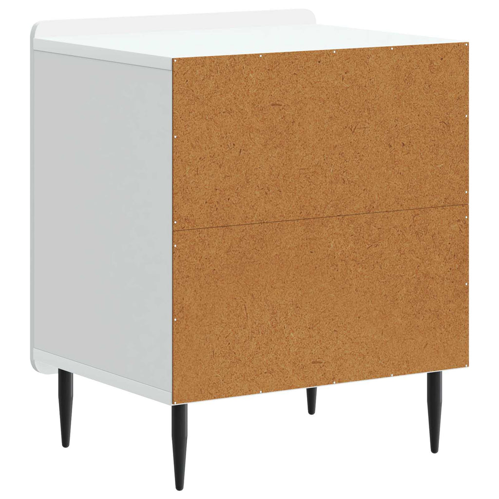 Nachttisch 2 pcs Weiß 43 x 34,5 x 52 cm Holzwerkstoff