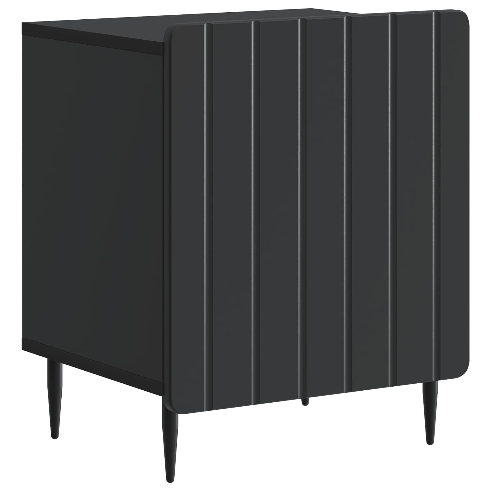 Nachttisch 2 pcs Schwarz 43 x 34,5 x 52 cm Holzwerkstoff