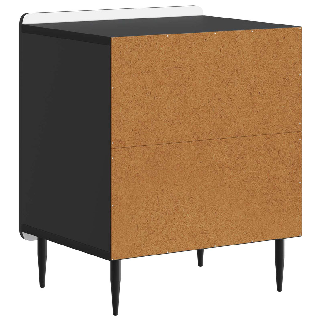 Nachttisch 2 pcs Schwarz 43 x 34,5 x 52 cm Holzwerkstoff