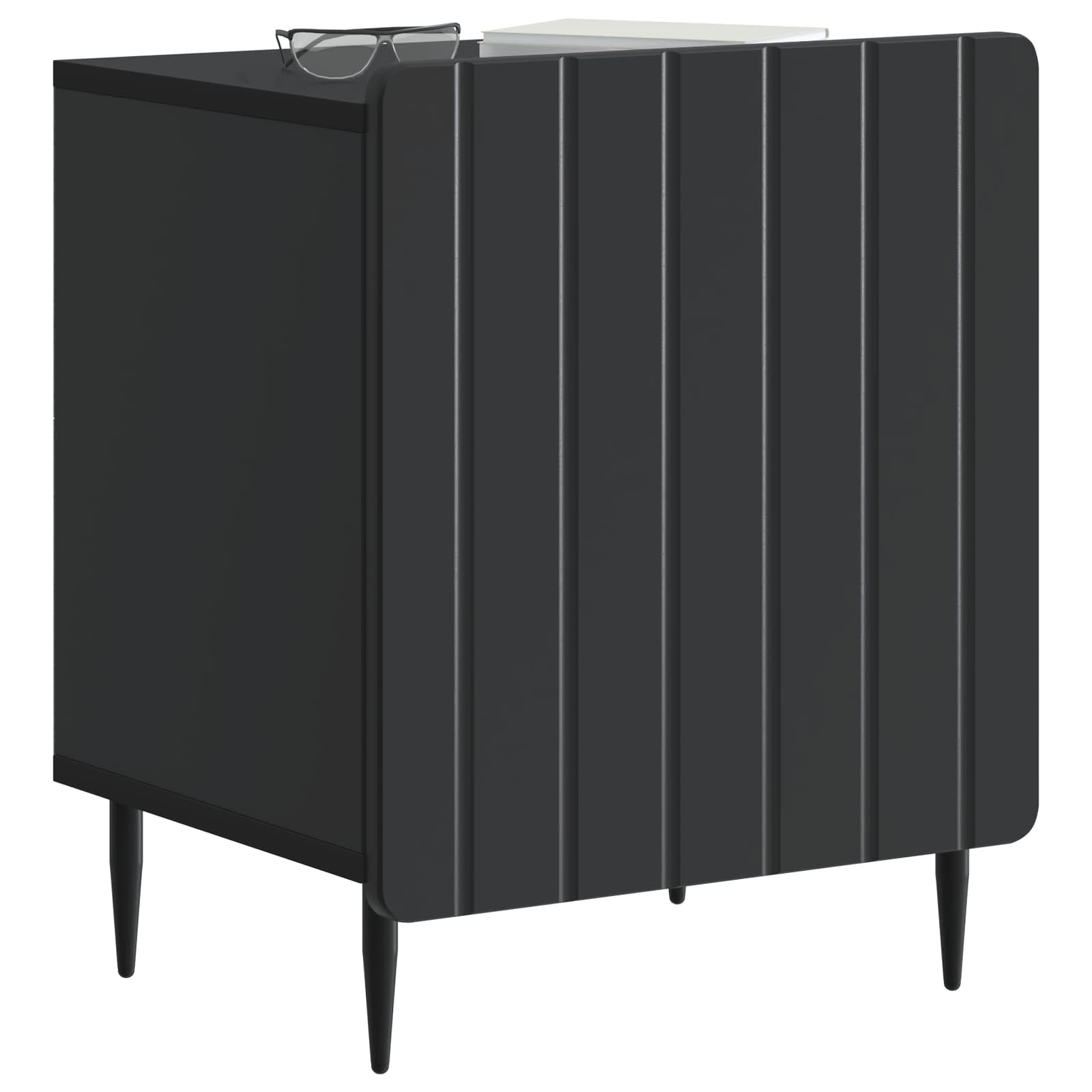 Nachttisch 2 pcs Schwarz 43 x 34,5 x 52 cm Holzwerkstoff