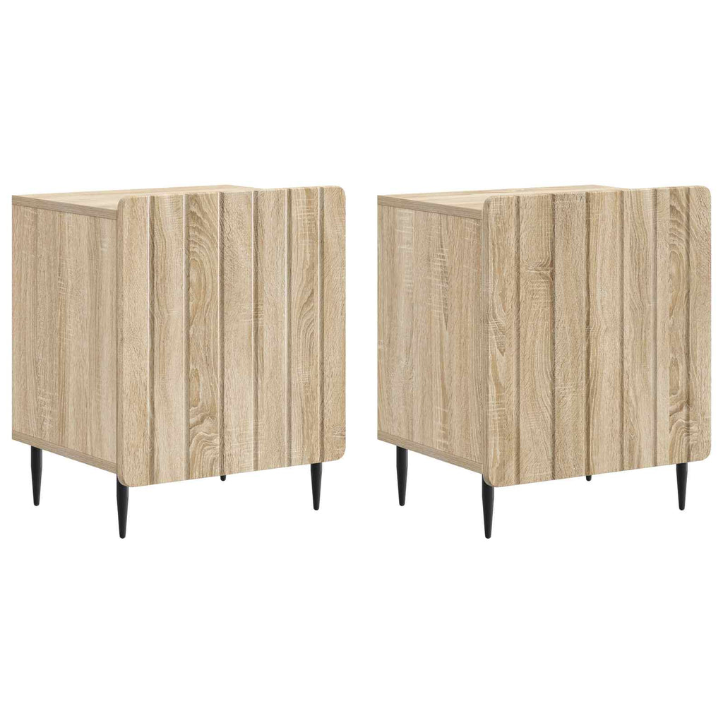 Nachttisch 2 pcs Sonoma-Eiche 43 x 34,5 x 52 cm Holzwerkstoff