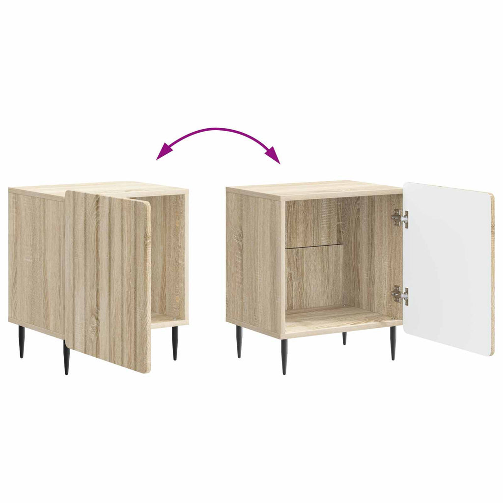 Nachttisch 2 pcs Sonoma-Eiche 43 x 34,5 x 52 cm Holzwerkstoff