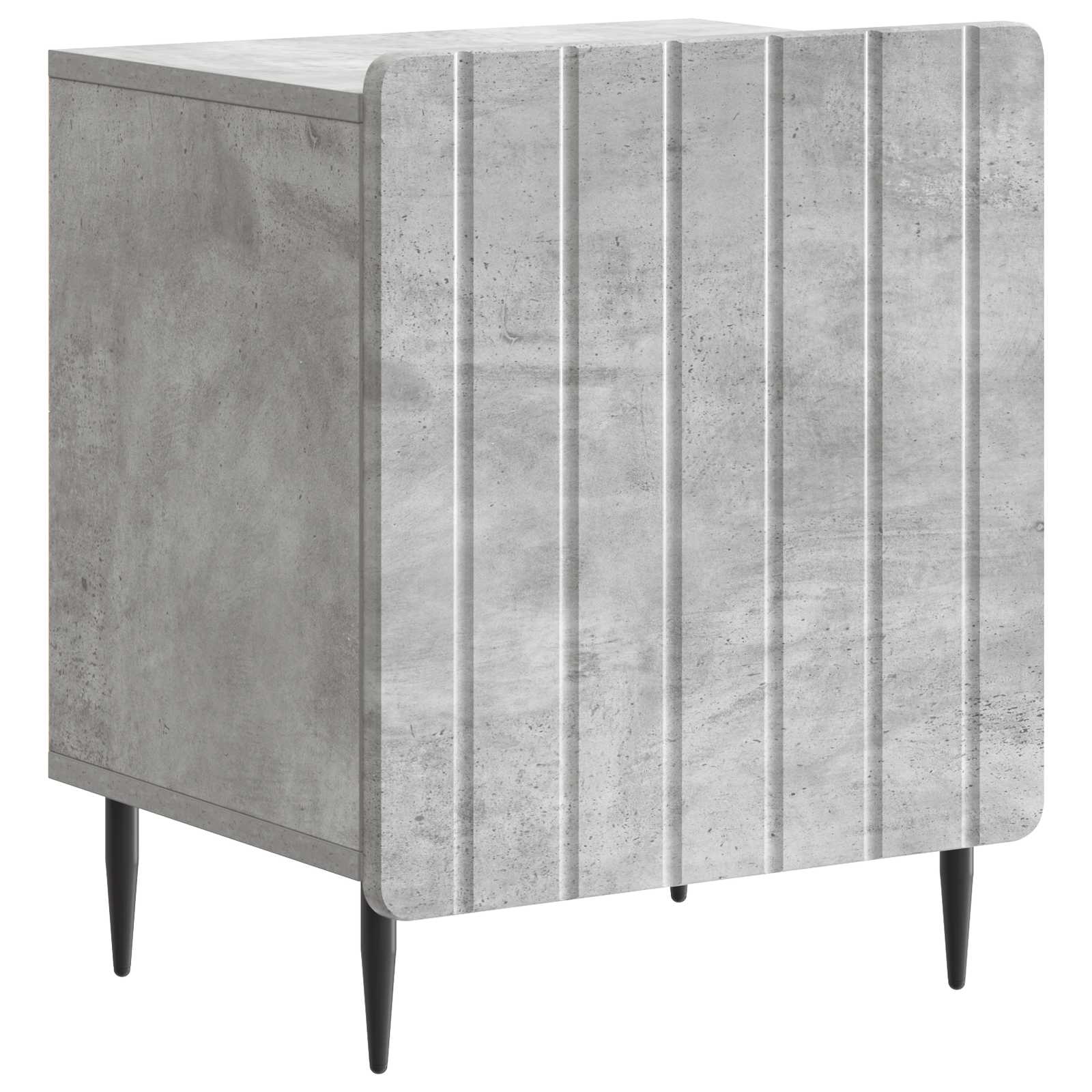 Nachttisch Betongrau 43 x 34,5 x 52 cm Holzwerkstoff