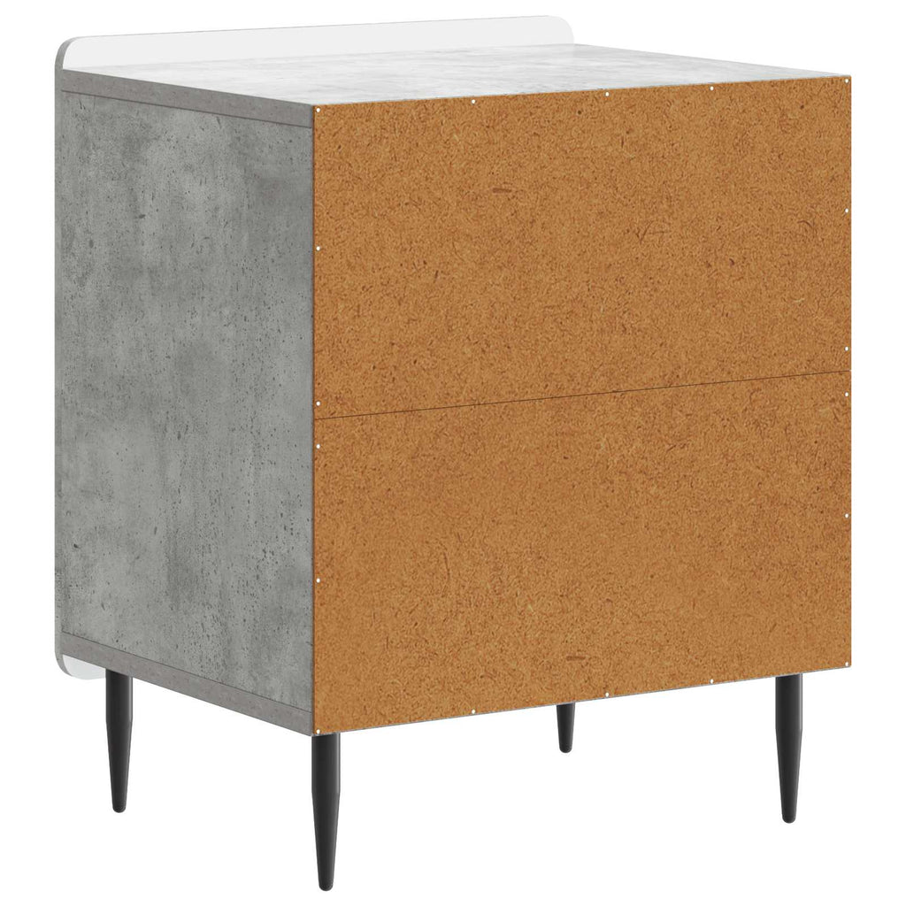 Nachttisch Betongrau 43 x 34,5 x 52 cm Holzwerkstoff