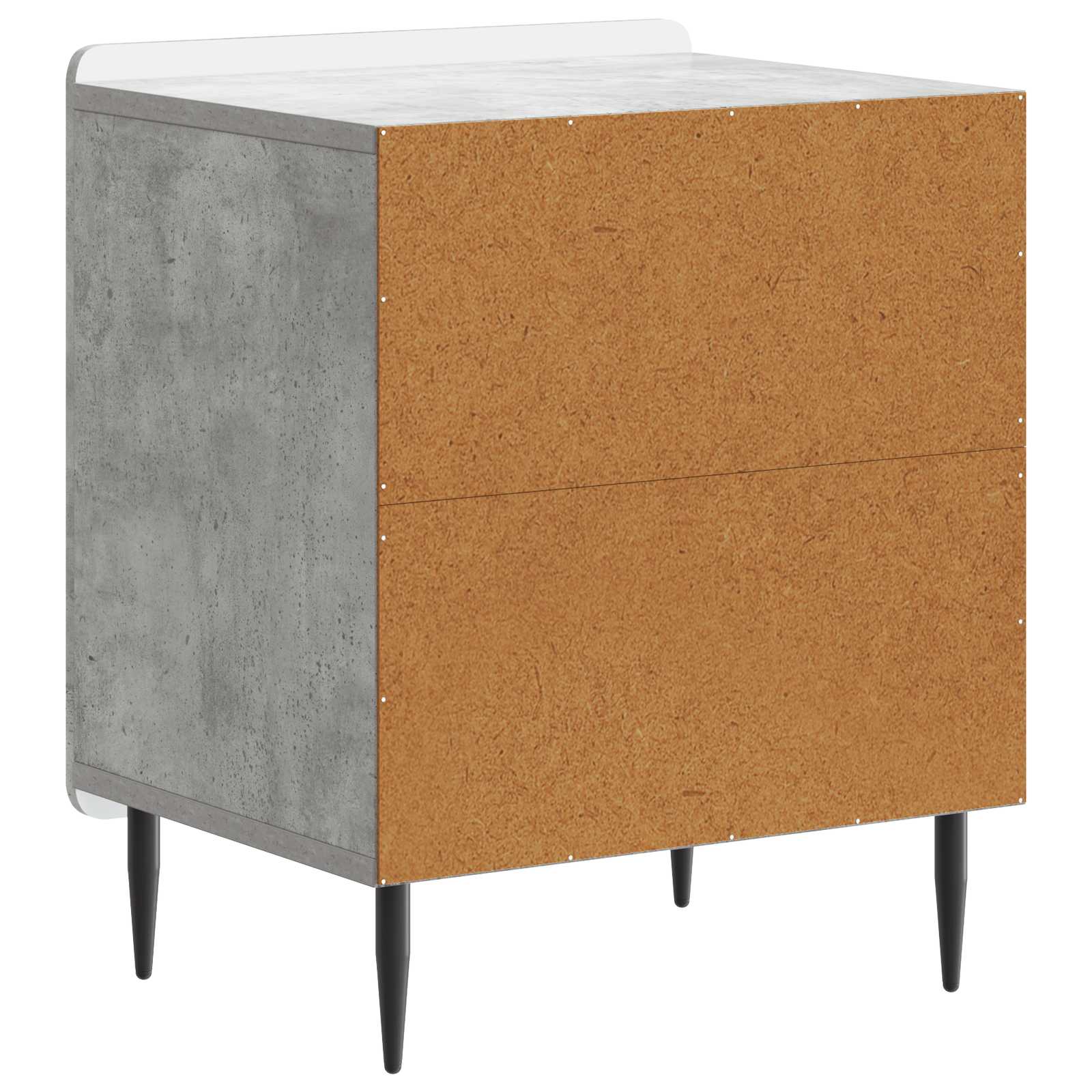 Nachttisch Betongrau 43 x 34,5 x 52 cm Holzwerkstoff