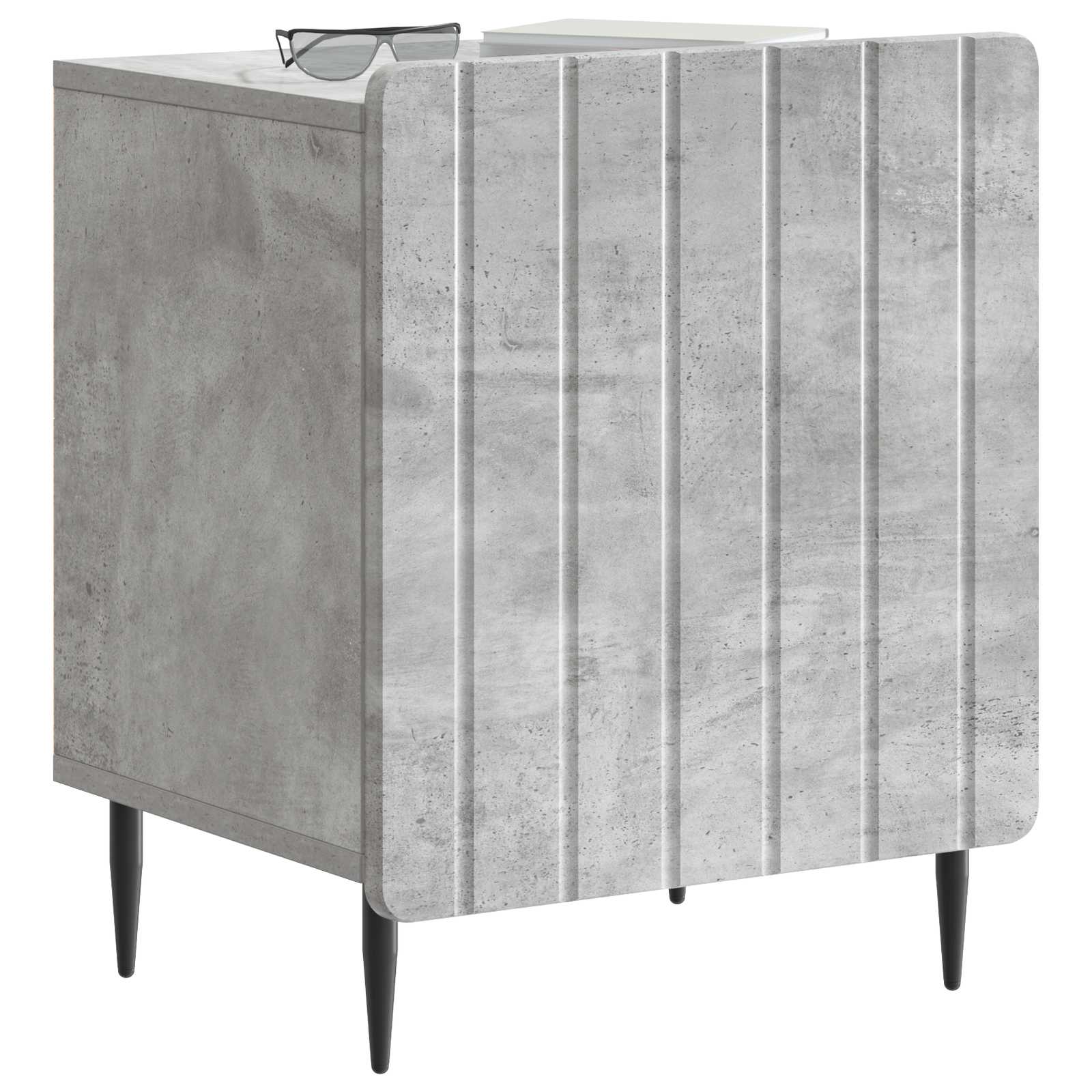 Nachttisch Betongrau 43 x 34,5 x 52 cm Holzwerkstoff