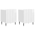 Nachttisch 2 pcs Hochglanz Weiß 43 x 34,5 x 52 cm Holzwerkstoff
