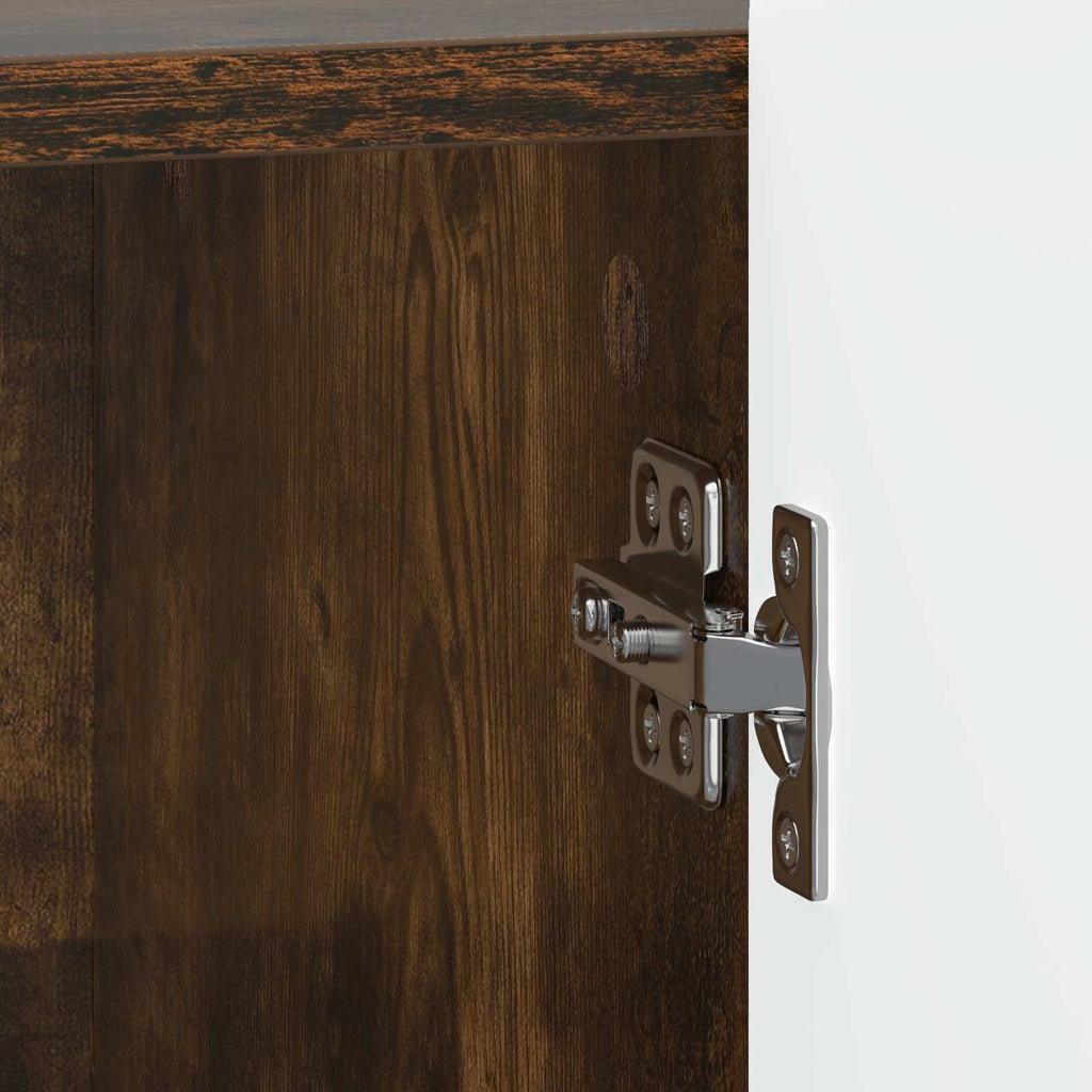Nachttisch 2 pcs Geräucherte Eiche 43 x 34,5 x 52 cm