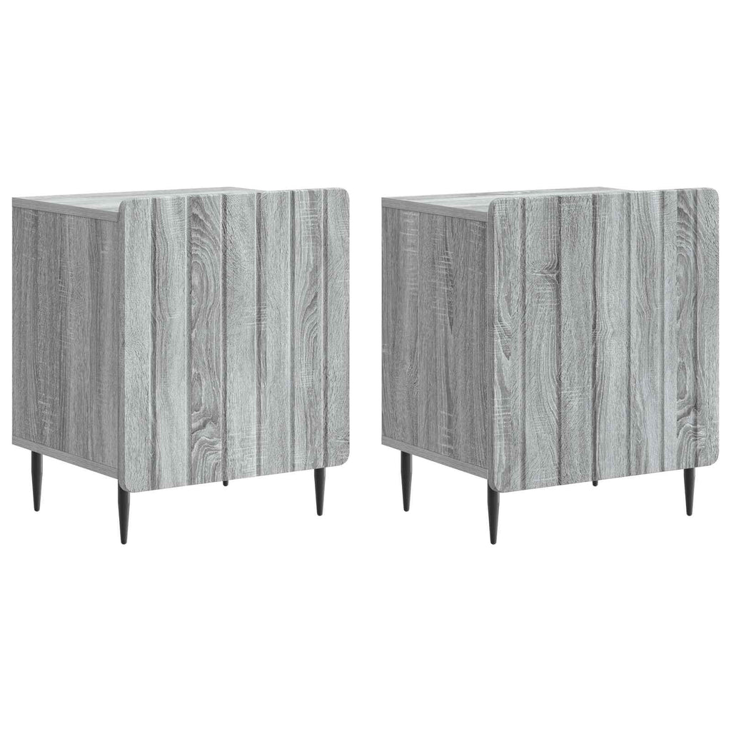 Nachttisch 2 pcs Graues Sonoma 43 x 34,5 x 52 cm Holzwerkstoff