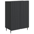 Sideboard Schwarz 66 x 34,5 x 92 cm Holzwerkstoff