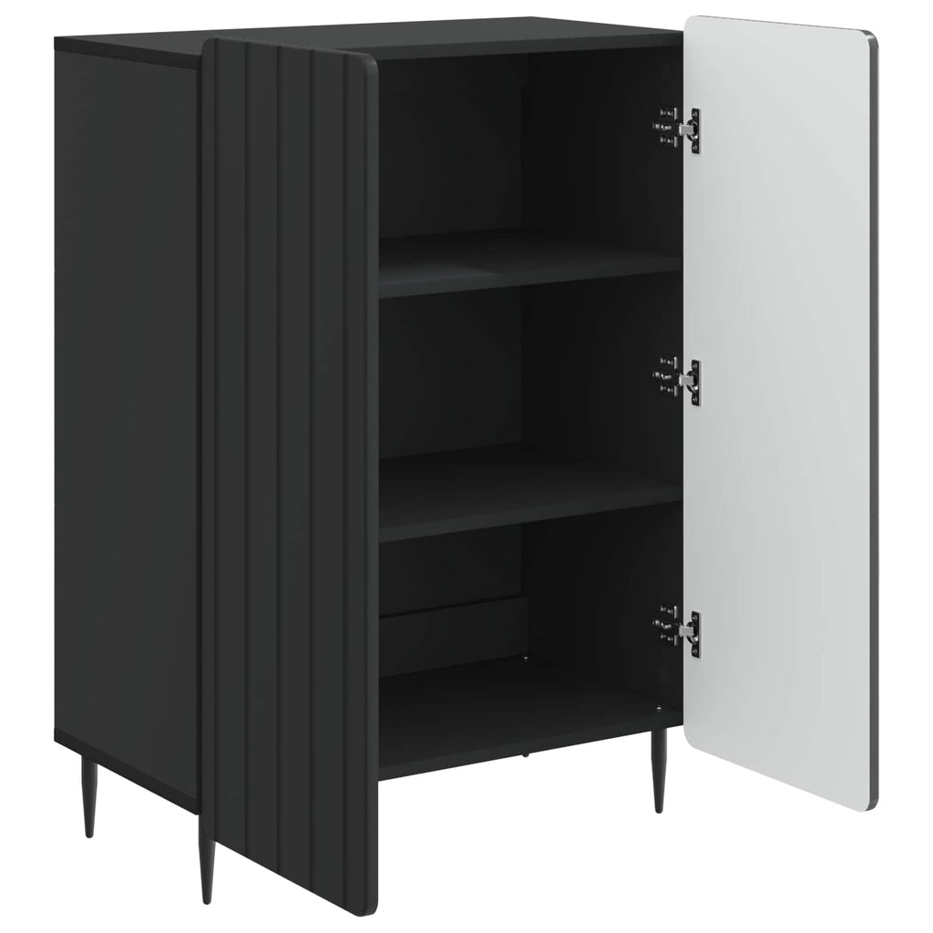 Sideboard Schwarz 66 x 34,5 x 92 cm Holzwerkstoff