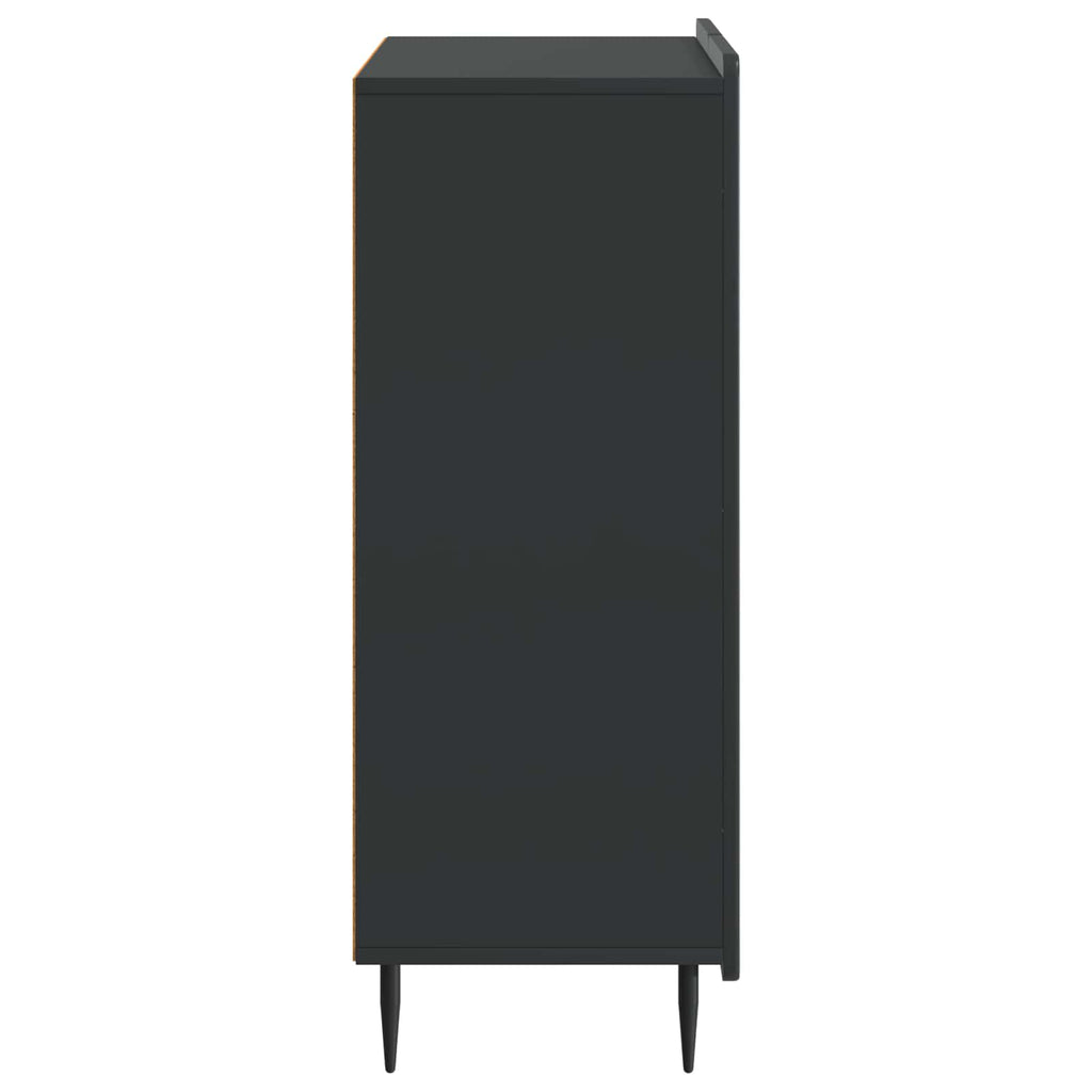 Sideboard Schwarz 66 x 34,5 x 92 cm Holzwerkstoff