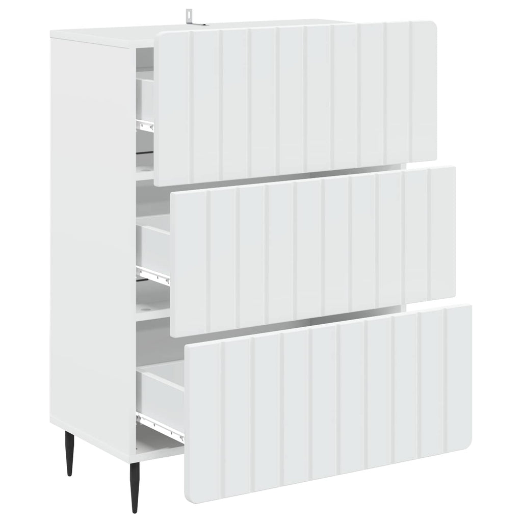 Schubladenschrank Weiß 66 x 34,5 x 92 cm Holzwerkstoff
